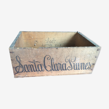 Ancienne caisse en bois santa Clara prunes