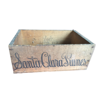 Ancienne caisse en bois santa Clara prunes