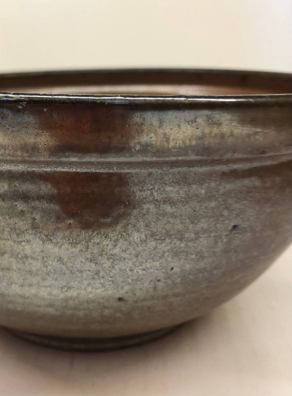 Belgian stoneware dish signed