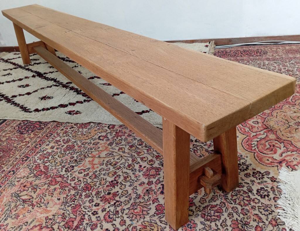 Solid oak farmhouse bench 250 cm