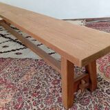 Solid oak farmhouse bench 250 cm