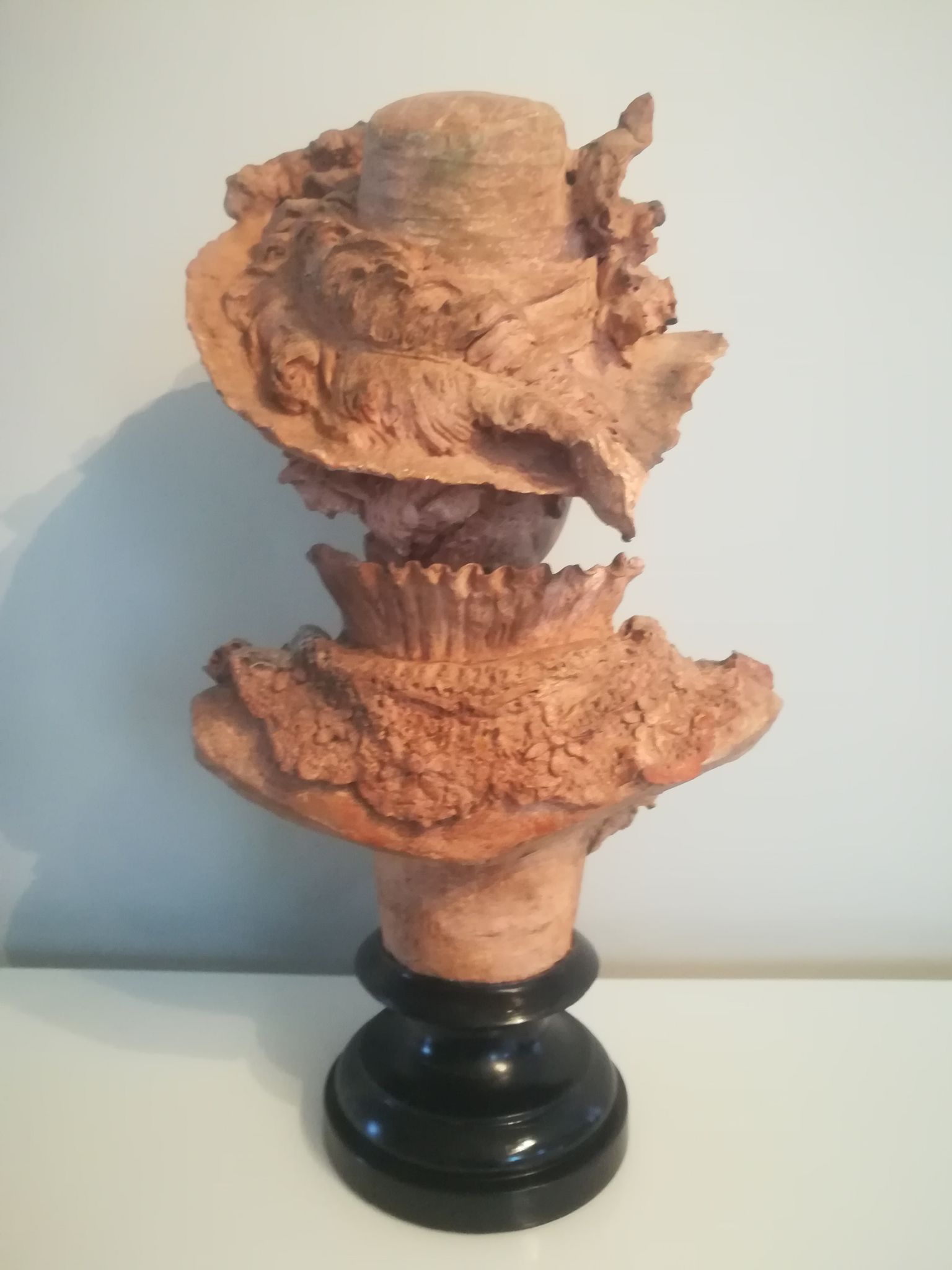 Bust signed D. Van Den Bossche in terracotta