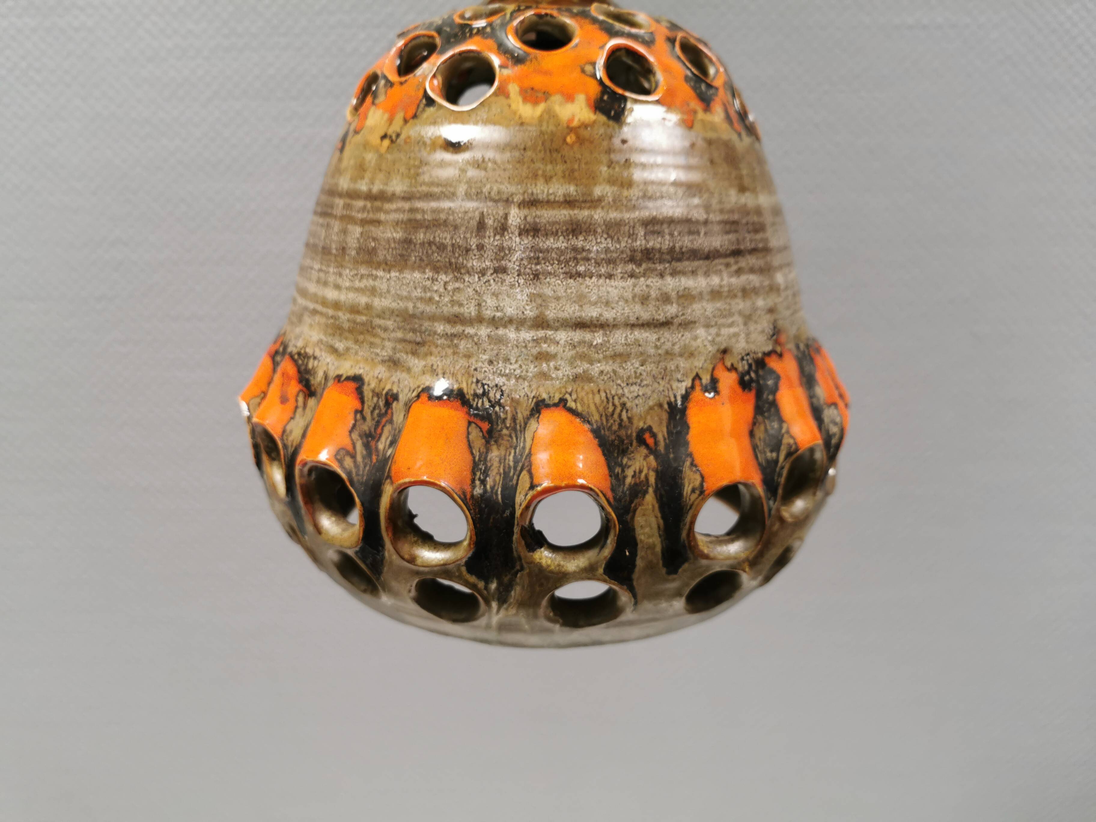 Ceramic hanging lamp, Danish from the 1970s.