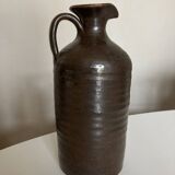 potter's pitcher vase in sandstone turned with coil Puisaye 1970