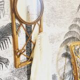 Portemanteau rotin vintage