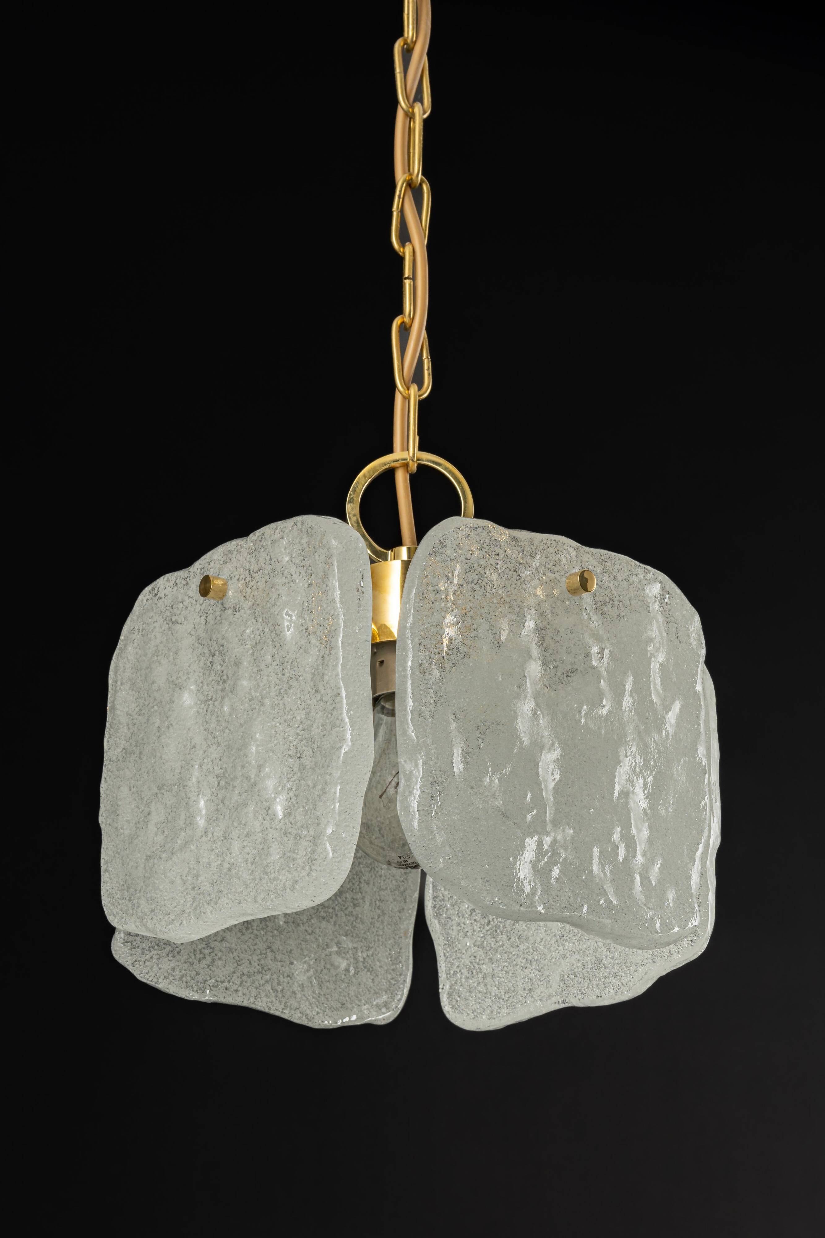 1 of 3 Small Murano glass pendant by Kalmar, Germany, 1960s