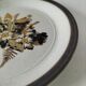 Doverstone Heather plate, ochre brown botanical design, England 70s