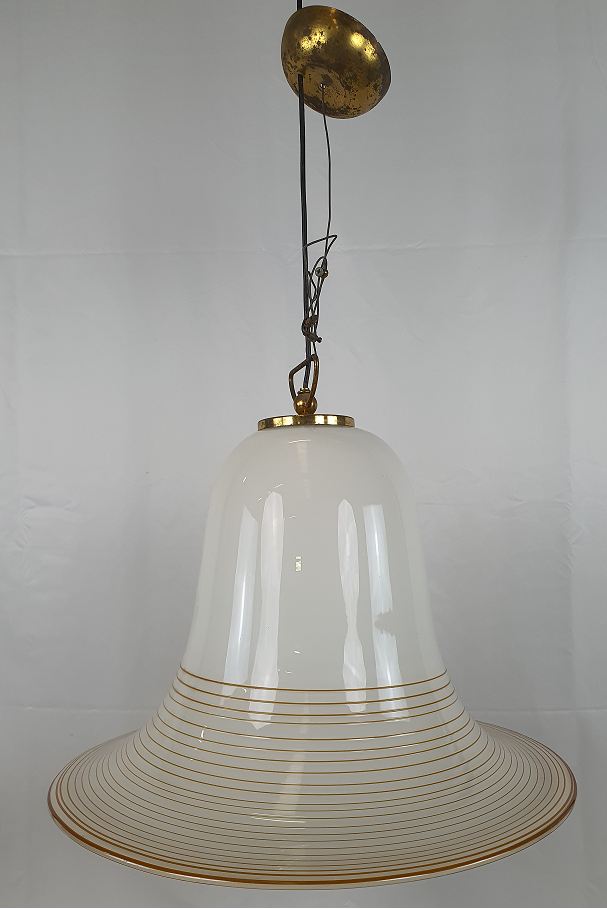 Lustre cloche en verre de Murano années 1970 Italie