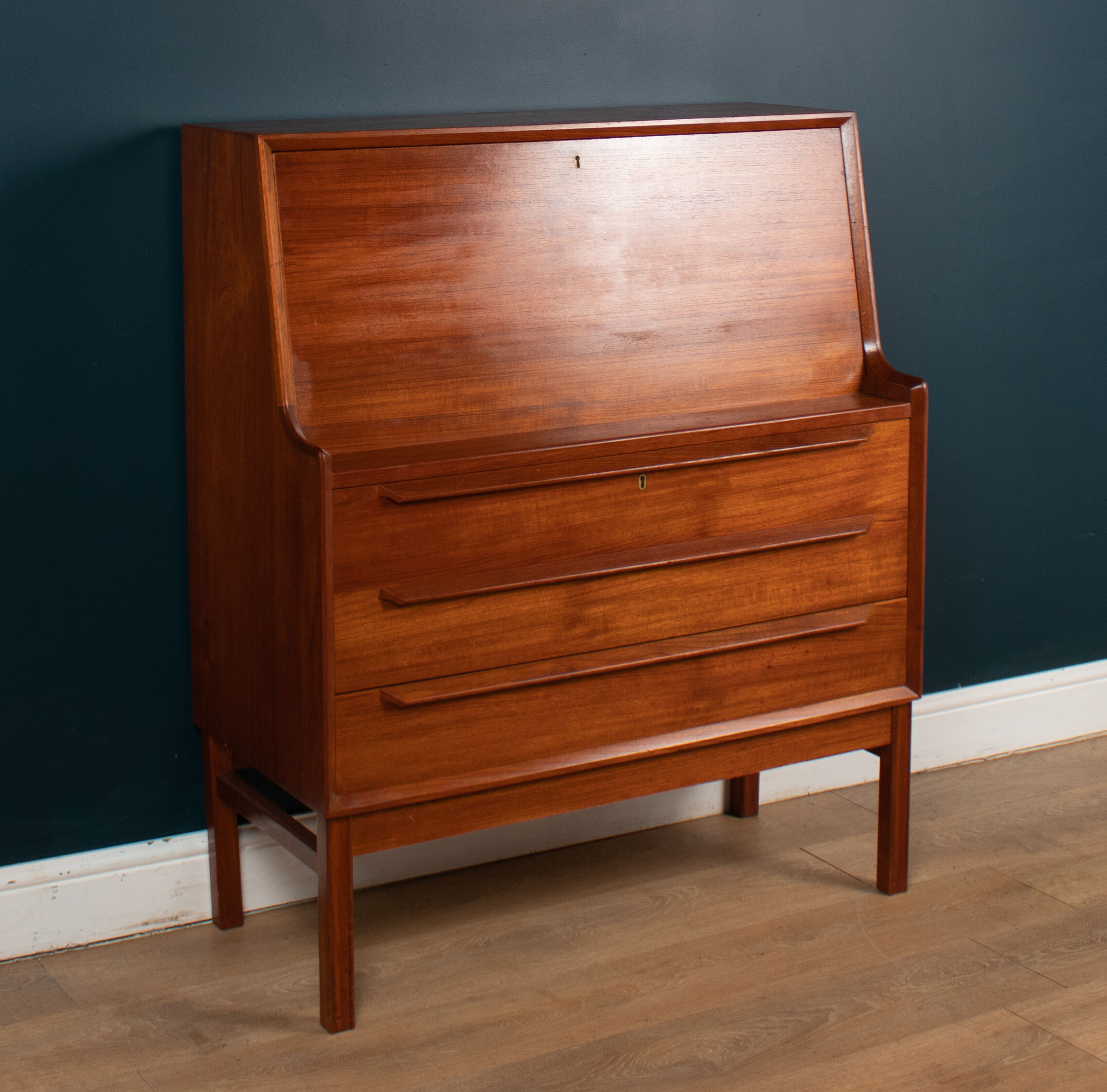 Restored 1960s Retro Danish Bureau Desk Mid Century