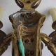 Magnificent Pair French Antique Bronze Triple Wall Lights Urn & Swag Detail