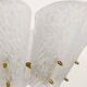 J. T. Kalmar Mid-Century Brass Suspension, Textured White Glass, 1950s