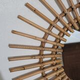 Rattan sun mirror, 55 cm