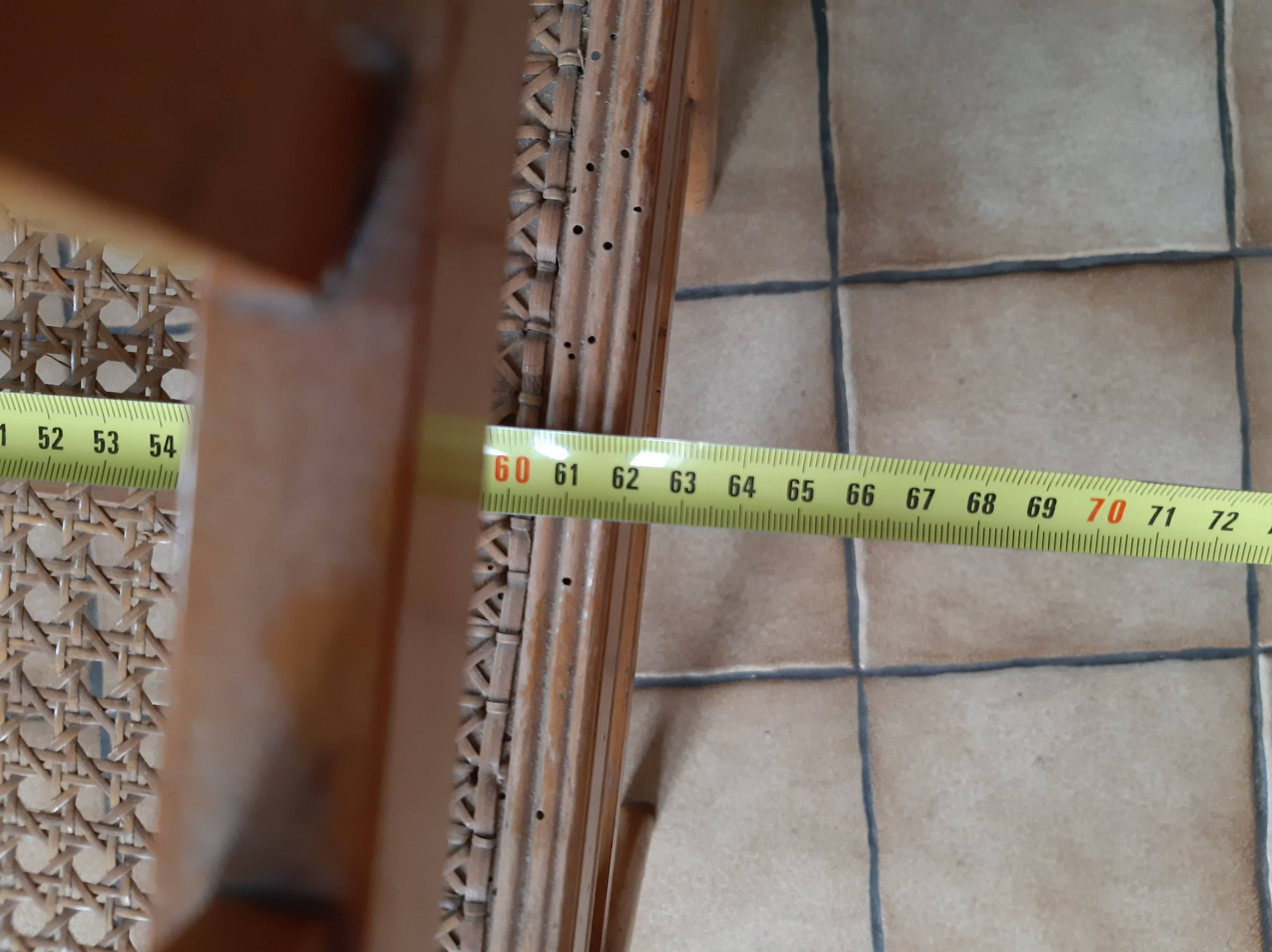 Piano bench end of empire style cane bed