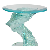 Table d’appoint en verre spiralé Ravello, années 1980