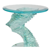 Table d’appoint en verre spiralé Ravello, années 1980