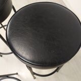 3 tabourets de bar noir vintage