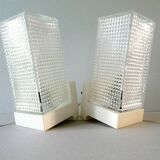 Pair of zipper wall lamps, made of glass 70
