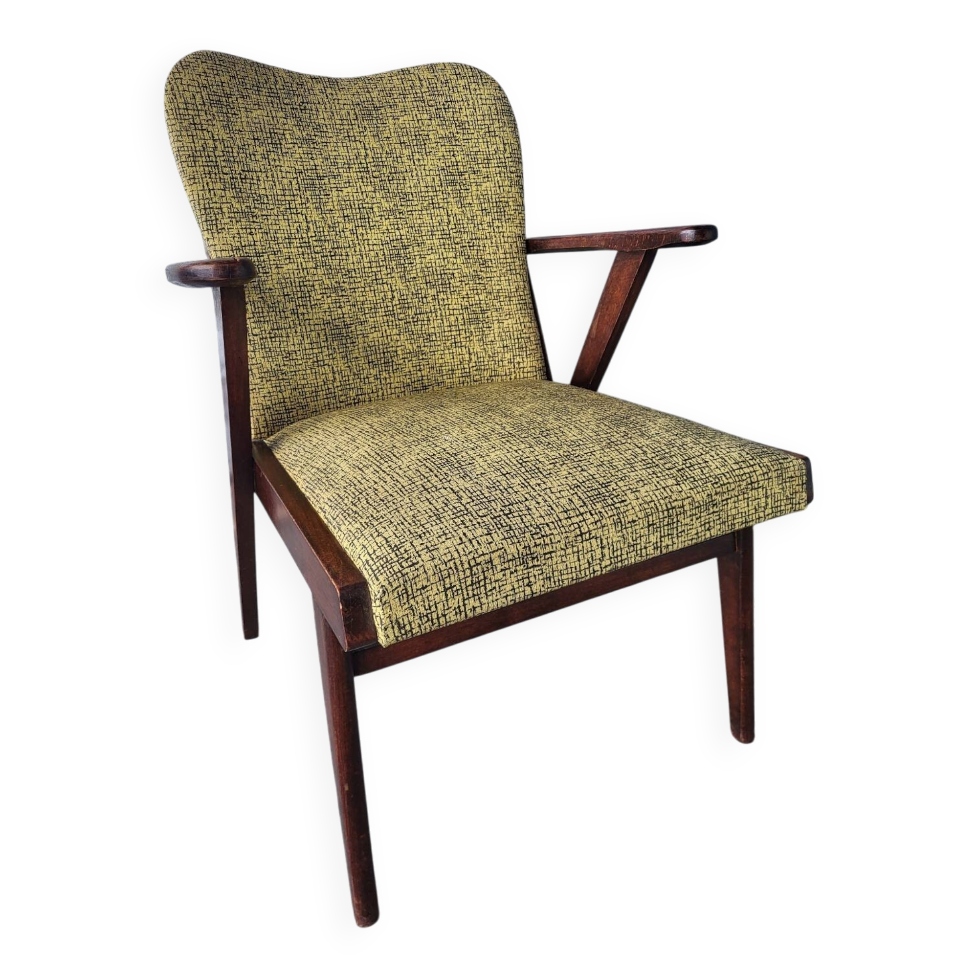 Vintage armchair circa 1950, model 634 style, by Achille Decommère