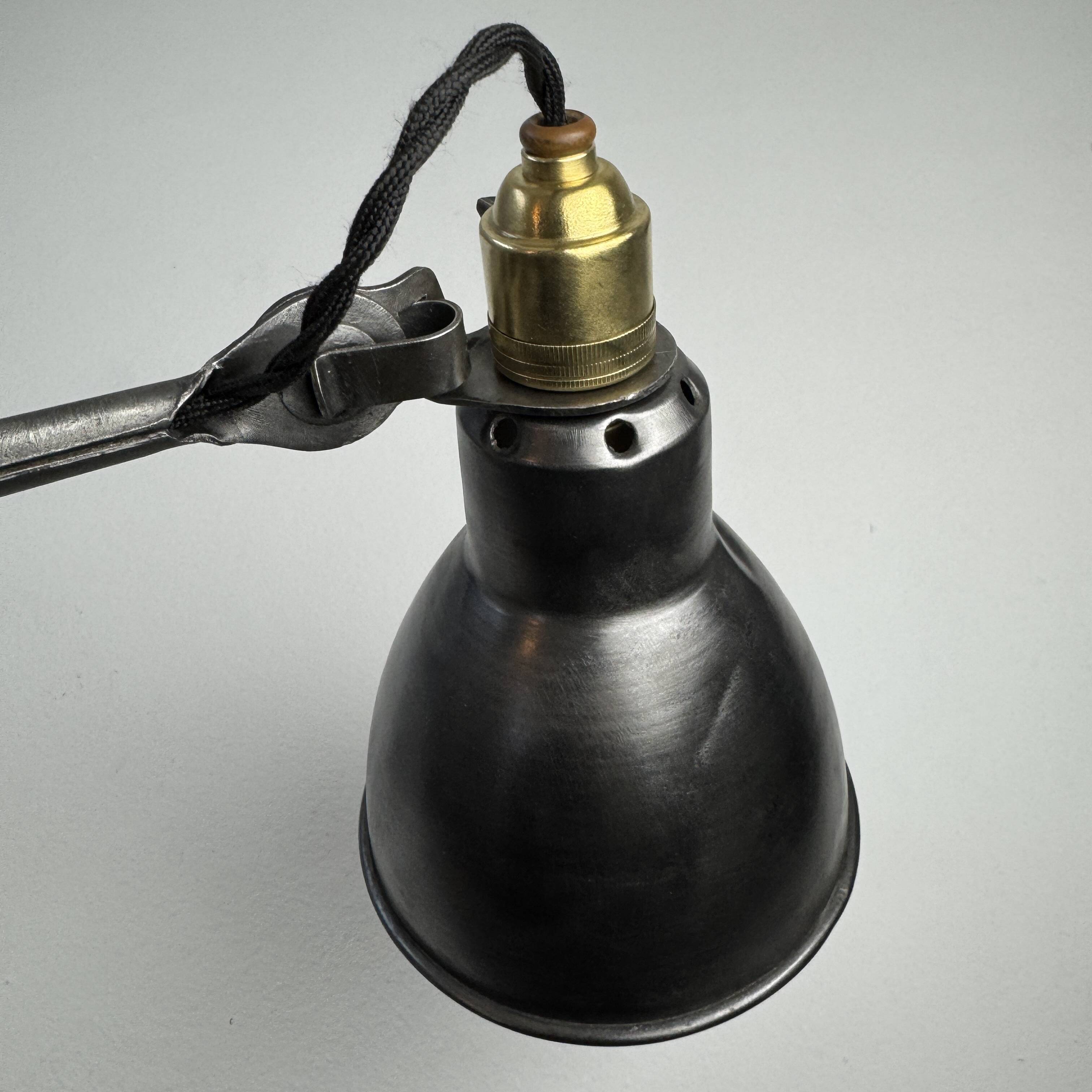 Old industrial wall light "Grass Ravel" No. 204 semi-fixed
