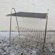 Table d'appoint porte-vinyles Revues vintage 50 60 Mid Century
