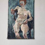 Huile sur toile, Femme française