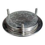 Silver metal coaster