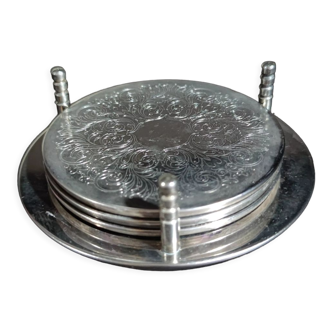 Silver metal coaster
