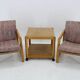 1970s Pair of Beech Armchairs and Coffee Table  by TON, Czechoslovakia