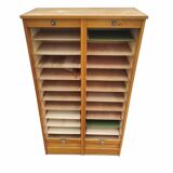 Double curtain binder cabinet