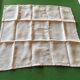 Set of 16 table napkins and an old floral damask tablecloth.