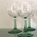 Set 6 vintage balloon glasses from Alsace