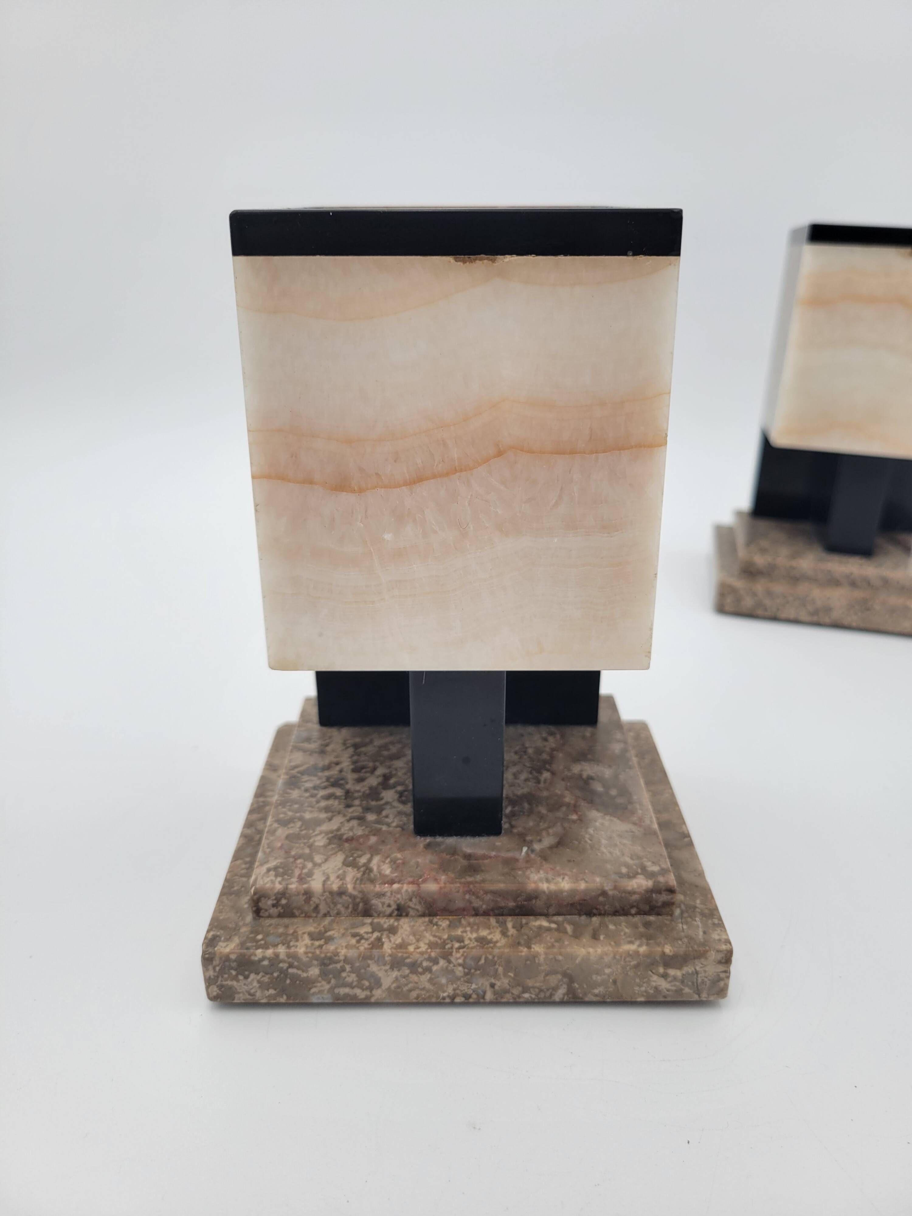 Pair of Marble Fireplace Trims/Bookends