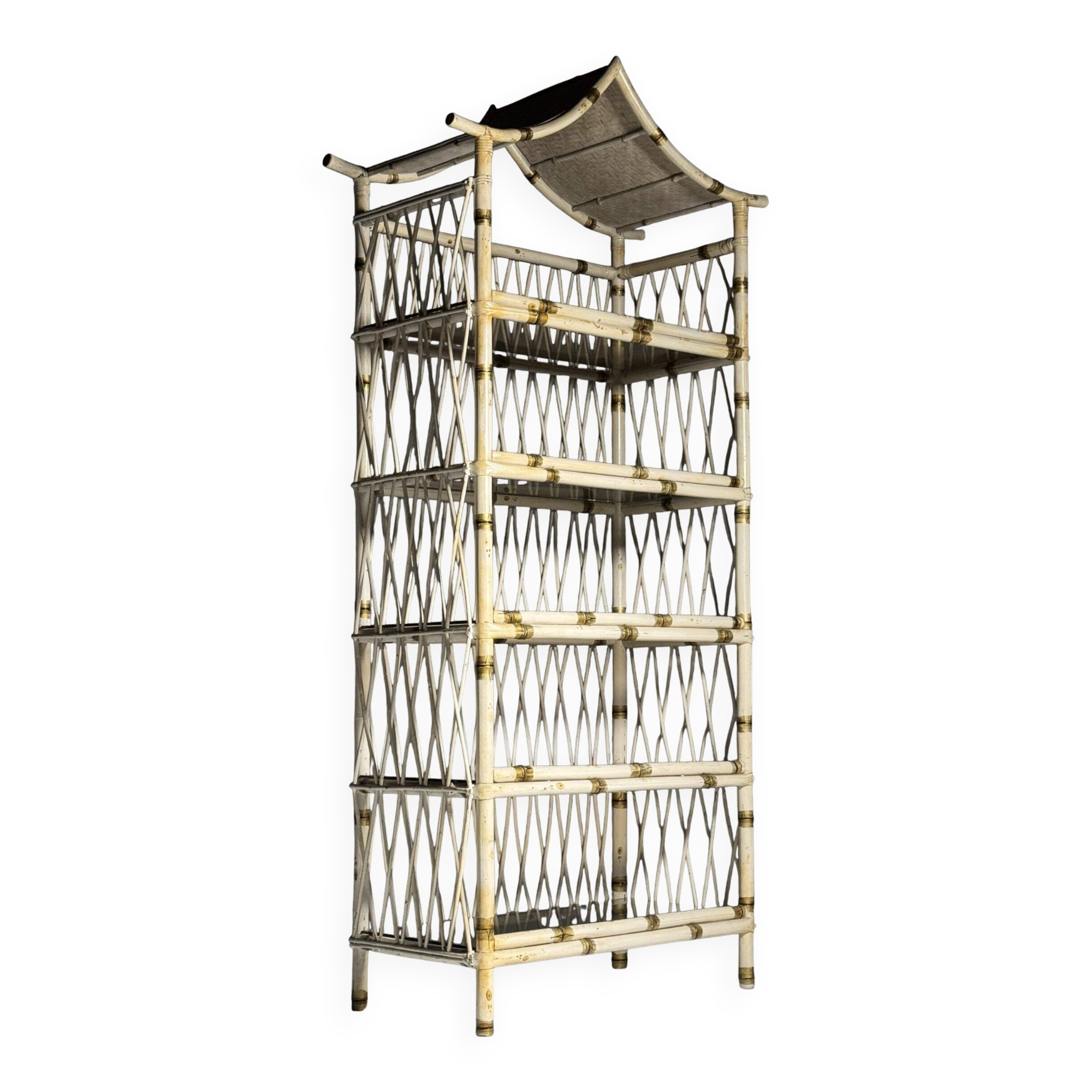 Bamboo cabinet Asian style 1980