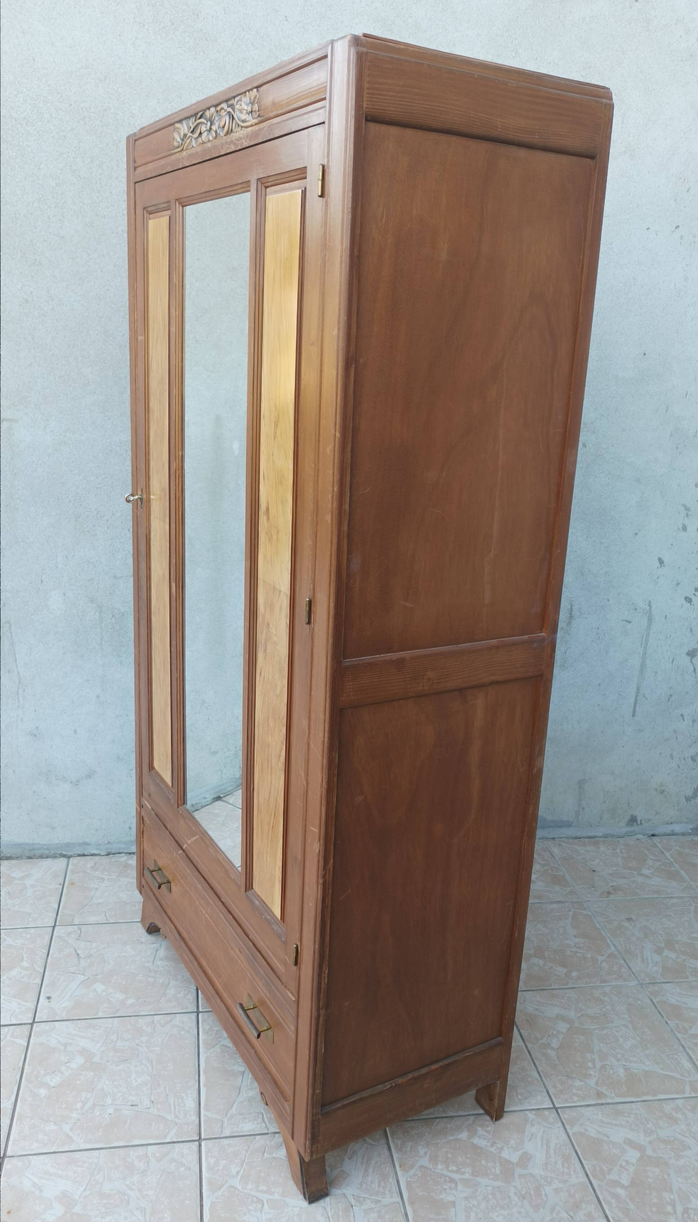 Art Deco beech cabinet