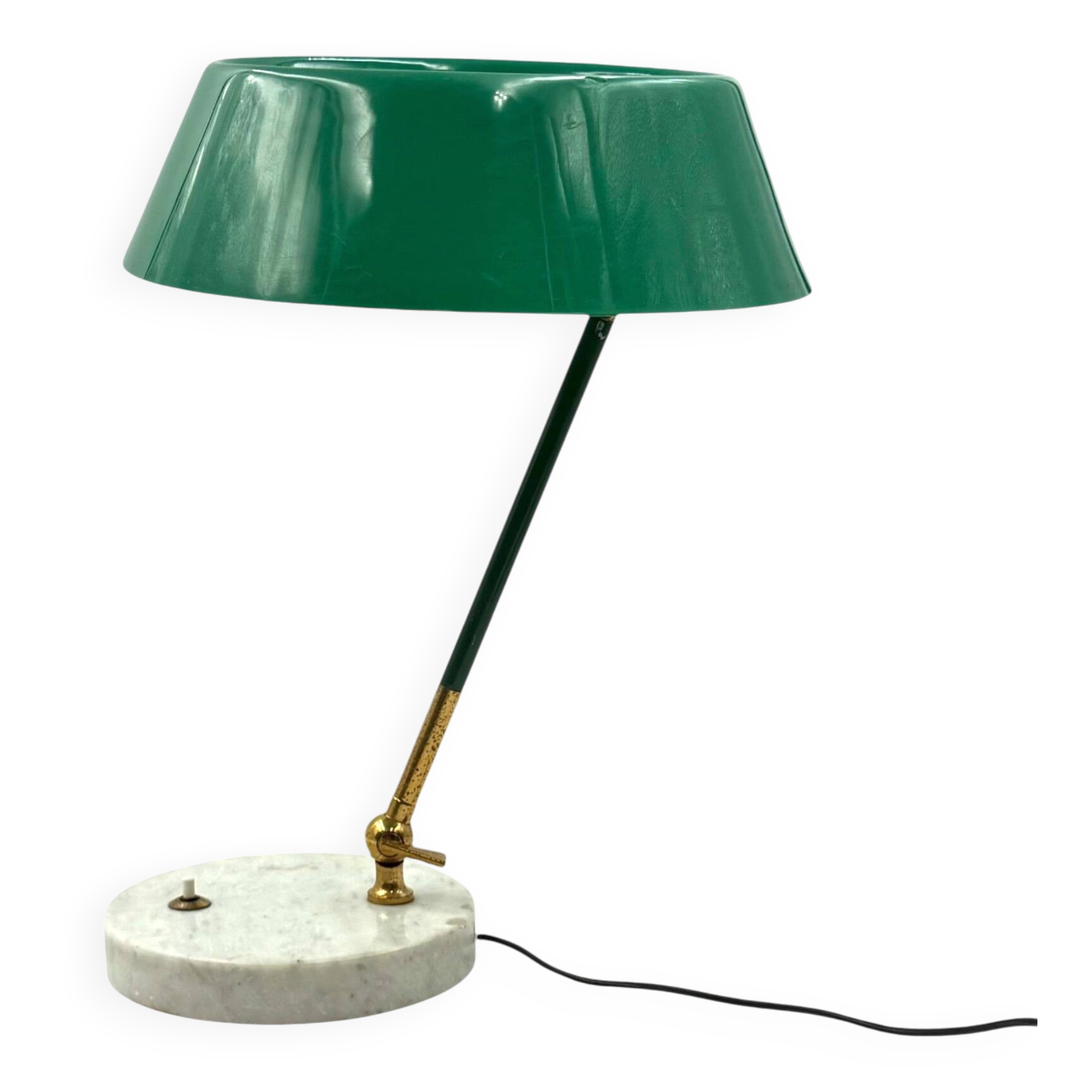 Mid-century green table lamp, Stilux Milano Italy, 1960s