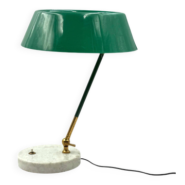 Lampe de table verte des années 60, Stilux Milano Italie.