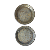 Set of 2 decorative brass trays