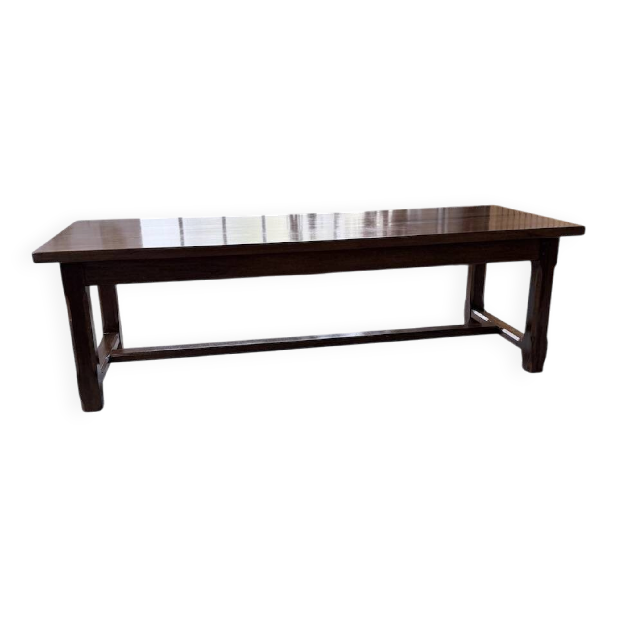 Table de ferme campagne noyer massif XL 250cm