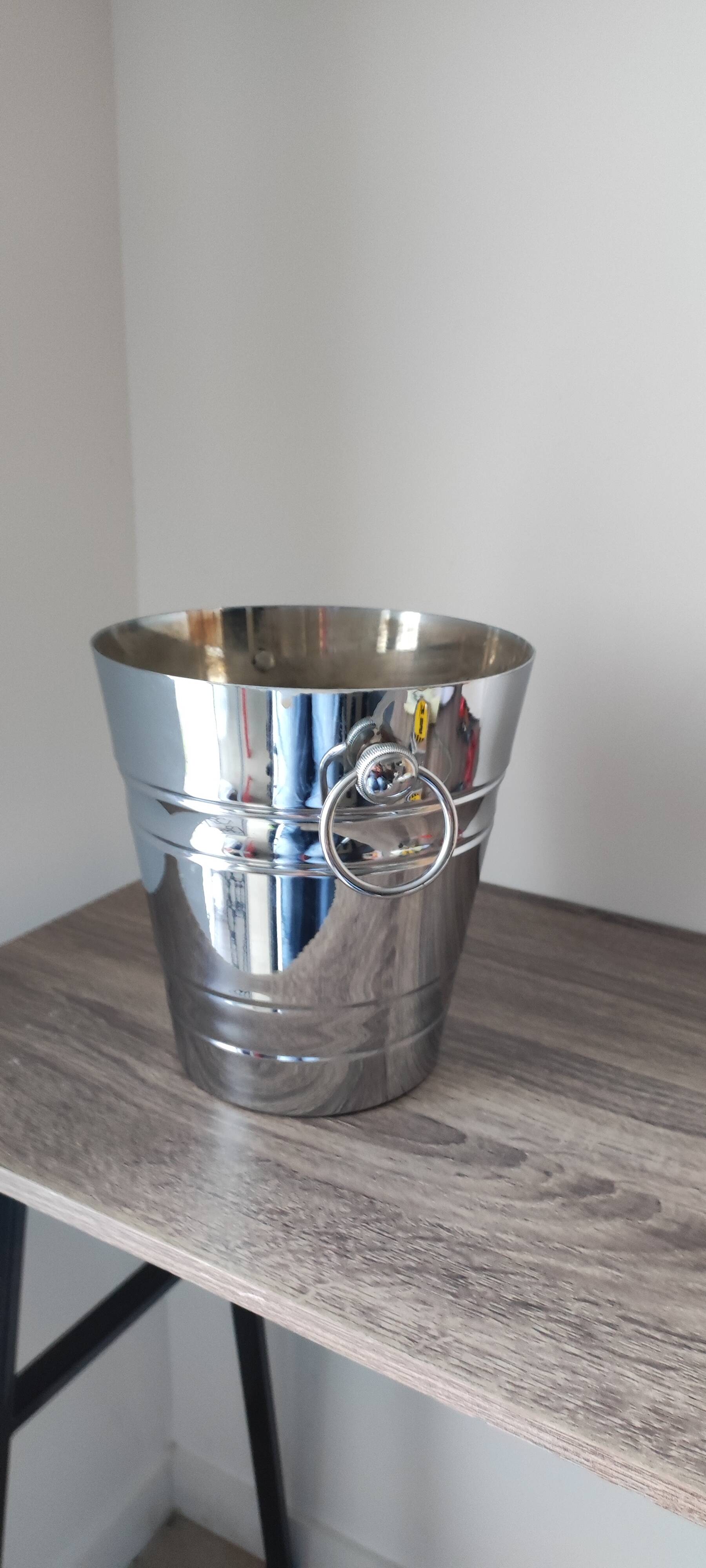 Vintage silver-plated metal champagne bucket