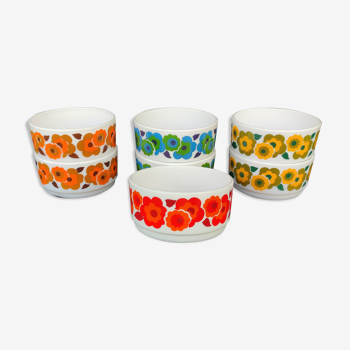 Set de 7 coupelles Arcopal vintage