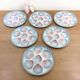 Lot of 6 oyster plates or scallops - Moulin des Loups Orchies