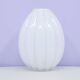vintage white glass vase bubbles