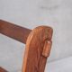 Pair of Oak Brutalist Leather Mid-Century Armchairs