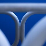 Vintage metal and marble coffee table