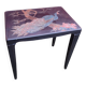 Japanese table in engraved lacquered wood