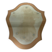 Double miroirs superposés design baroque, France 1970