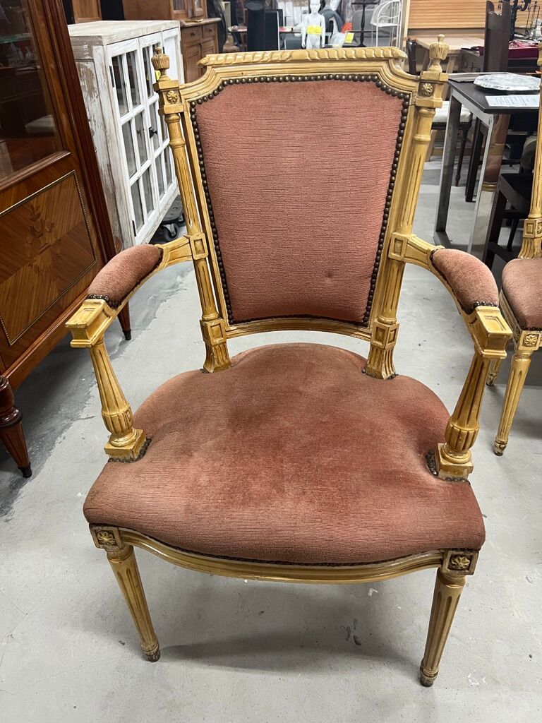 Set of 2 armchairs & 4 velvet chairs