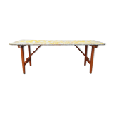 Folding brewery table