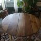 Table de ferme ronde D 130 cm