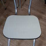 Formica extension table set, 2 chairs and 2 stools
